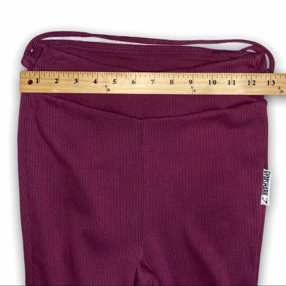 GYMSHARK Slounge Ribbon Bottoms Dark Ruby Marl M - Picture 9 of 10